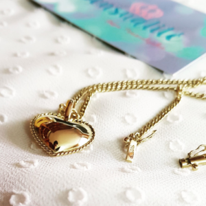 Collar Corazón Bombita oro 18k